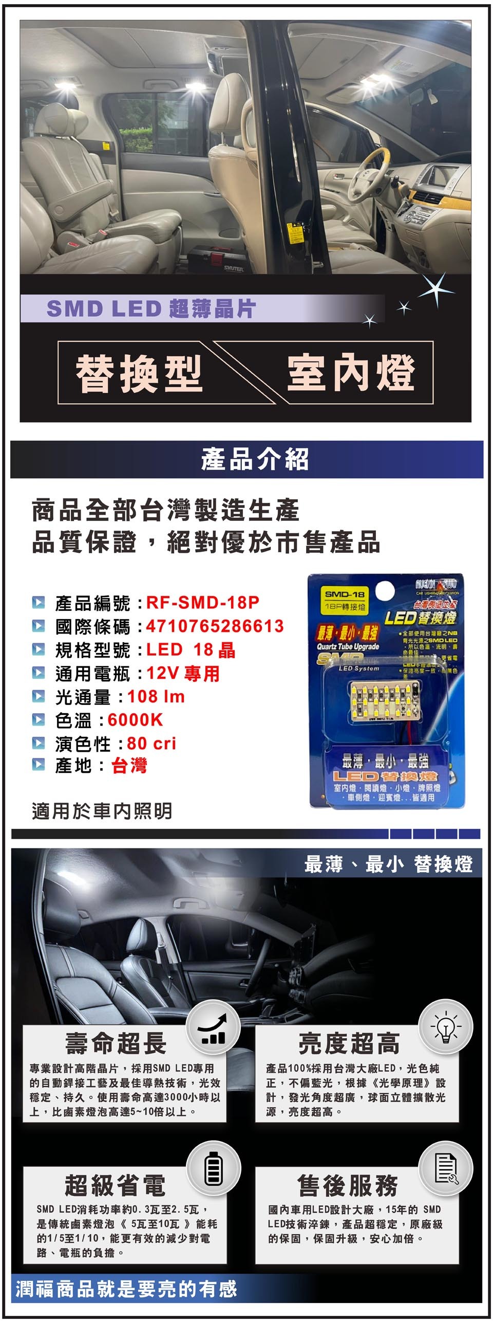 替換燈 SMD 18晶片 商品